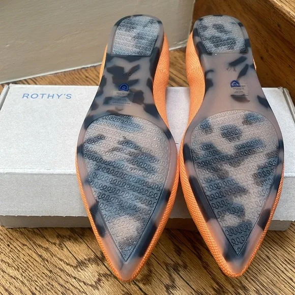 Rothy’s pointed toe flats tangerine, 9 1/2 NWT - Picture 5 of 10